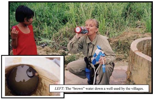 Relief Worker Linley York and First Need Water Purifier